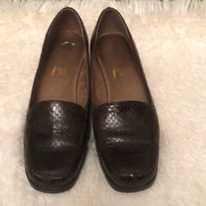Aerosoles Heelrest Wedge Loafers Brown Size 8